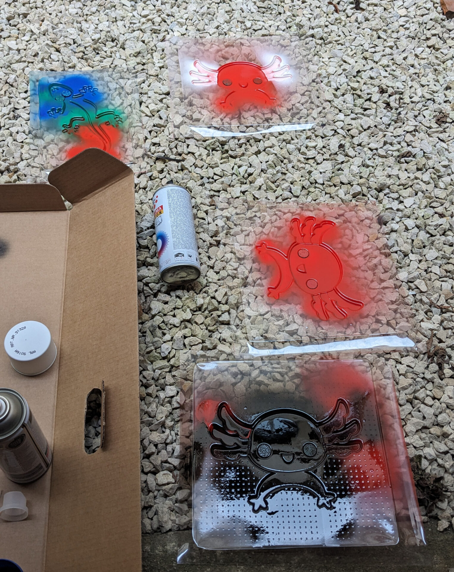 Von hinten besprühen